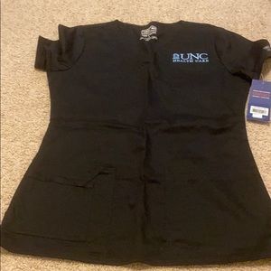 UNC Black Scrub Top